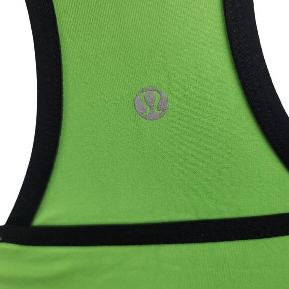 VTG Lululemon Athletica Workout Tank Green Black Women's Size 10 - Picture 5 of 8